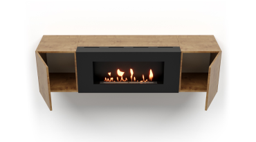 Тумба с биокамином Firelight BFP-P1600 дуб вотан
