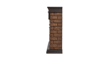 Портал Firelight Bricks Wood 25 камень коричневый, шпон темный дуб